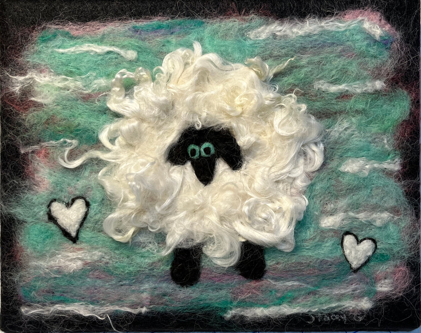 Felted Farm Portraits on 10x8 Canvas | Suri Alpaca Fiber