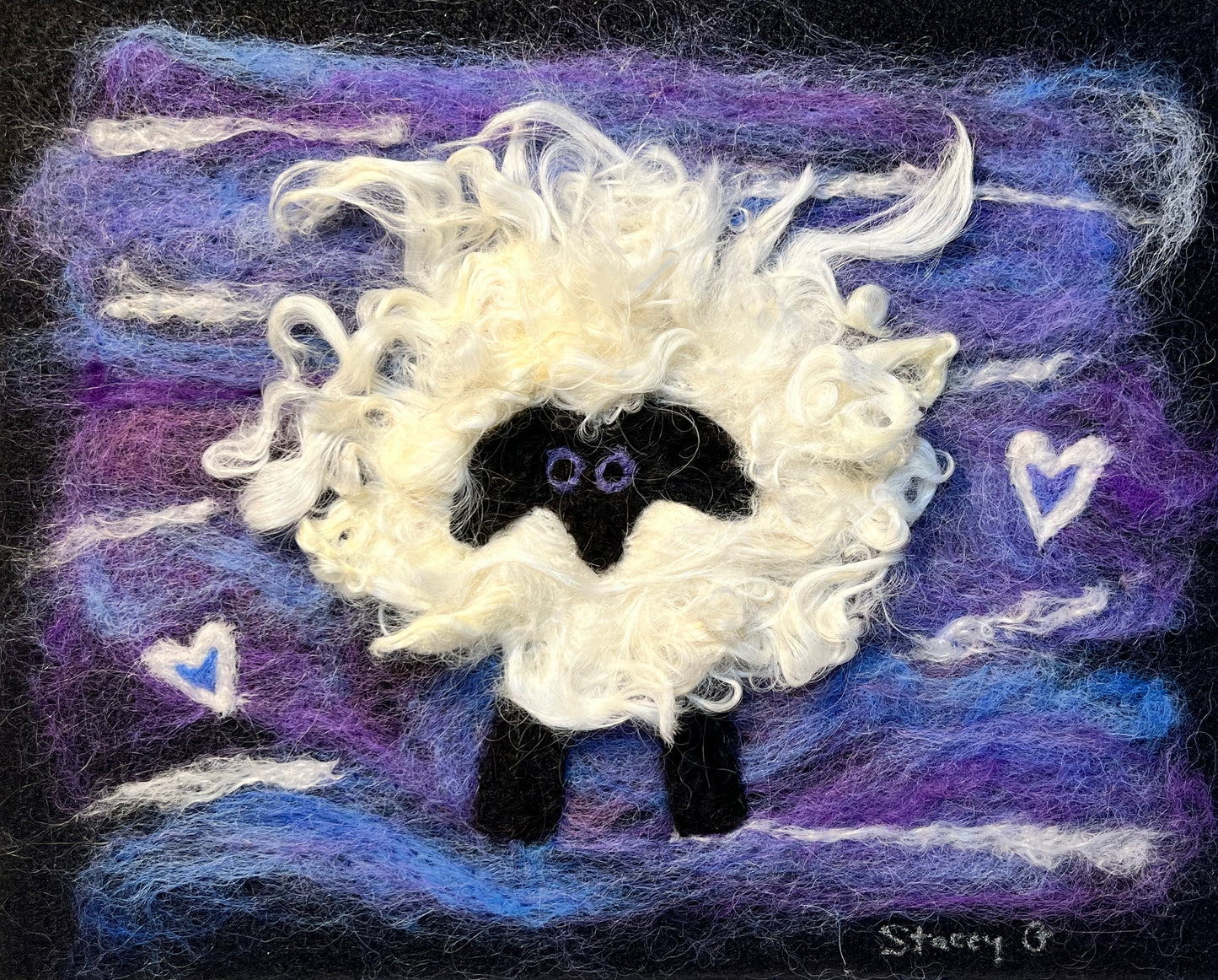 Felted Farm Portraits on 10x8 Canvas | Suri Alpaca Fiber