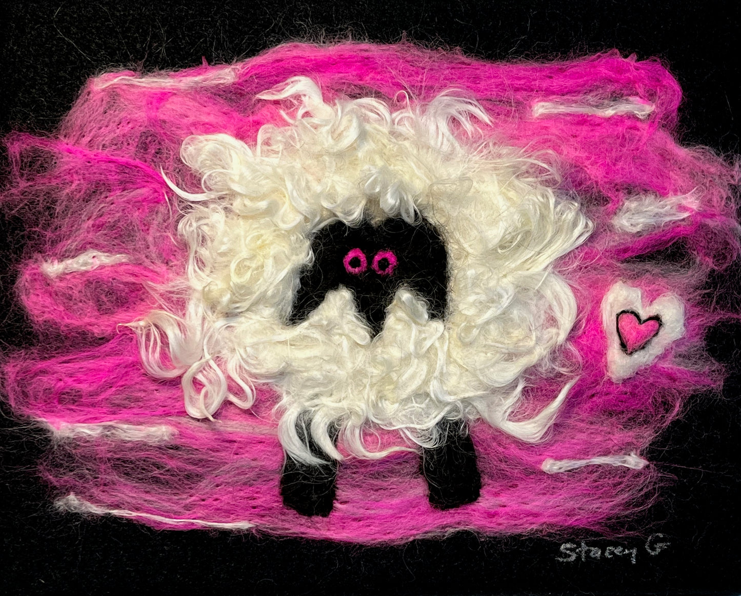 Felted Farm Portraits on 10x8 Canvas | Suri Alpaca Fiber