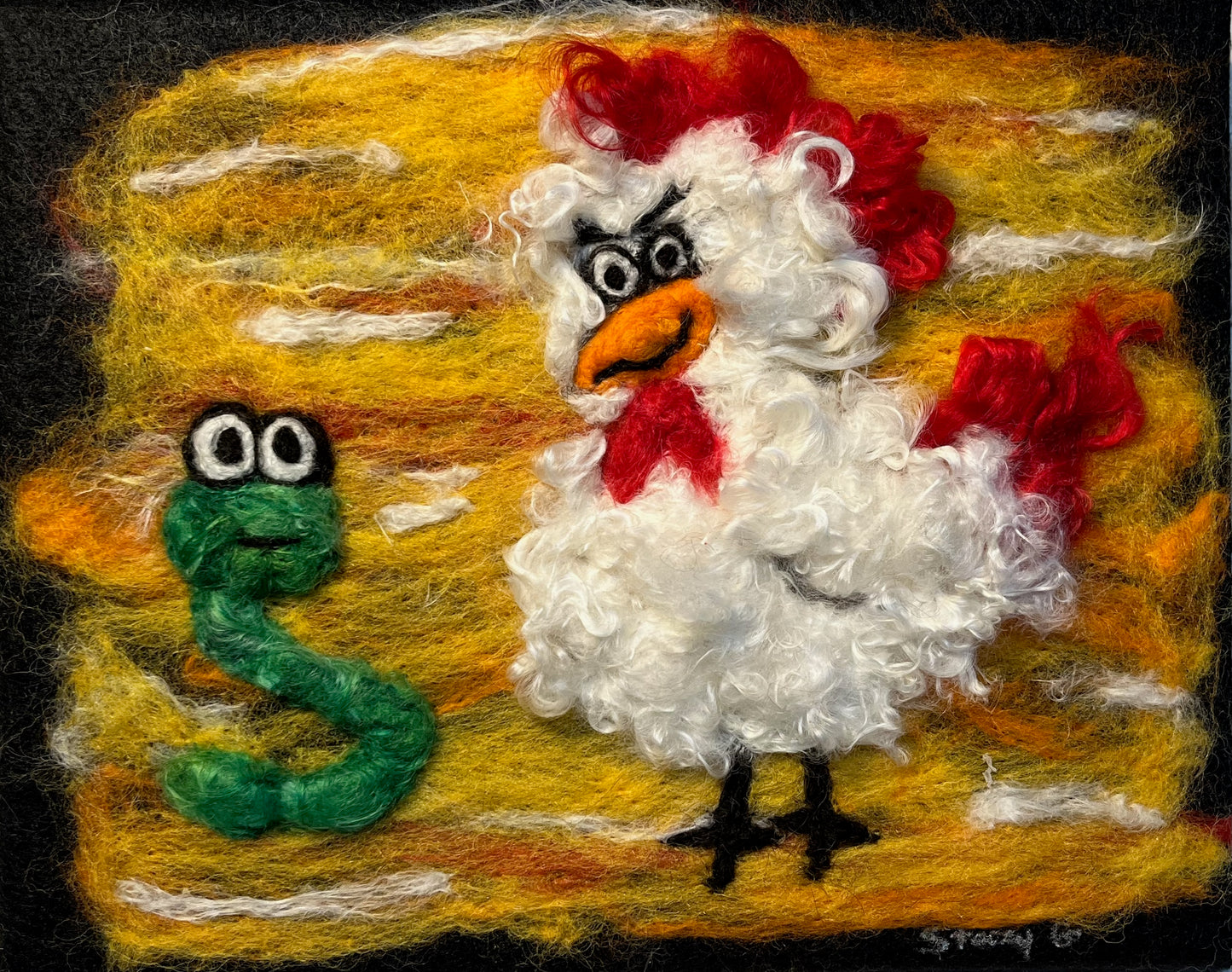 Felted Farm Portraits on 10x8 Canvas | Suri Alpaca Fiber