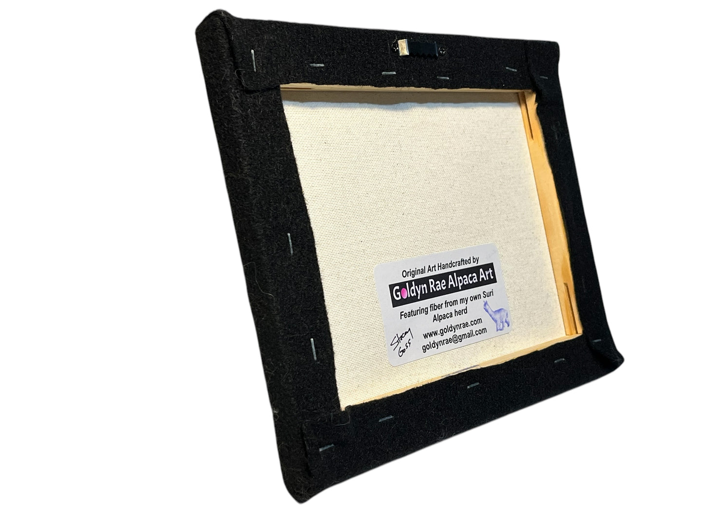 Felted Farm Portraits on 10x8 Canvas | Suri Alpaca Fiber