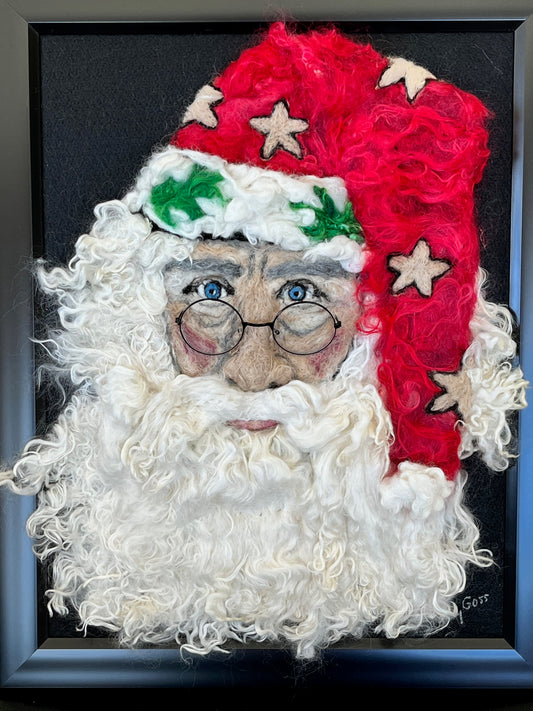 FP42 Felted Father Christmas (14x18) | Santa Claus