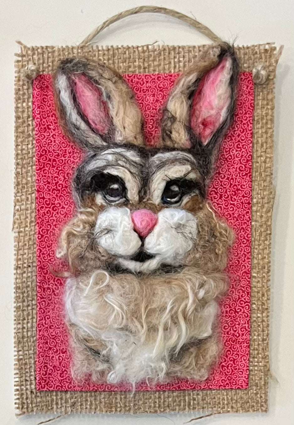 Hanging 5x7 Felted Portraits | Suri Alpaca Fiber