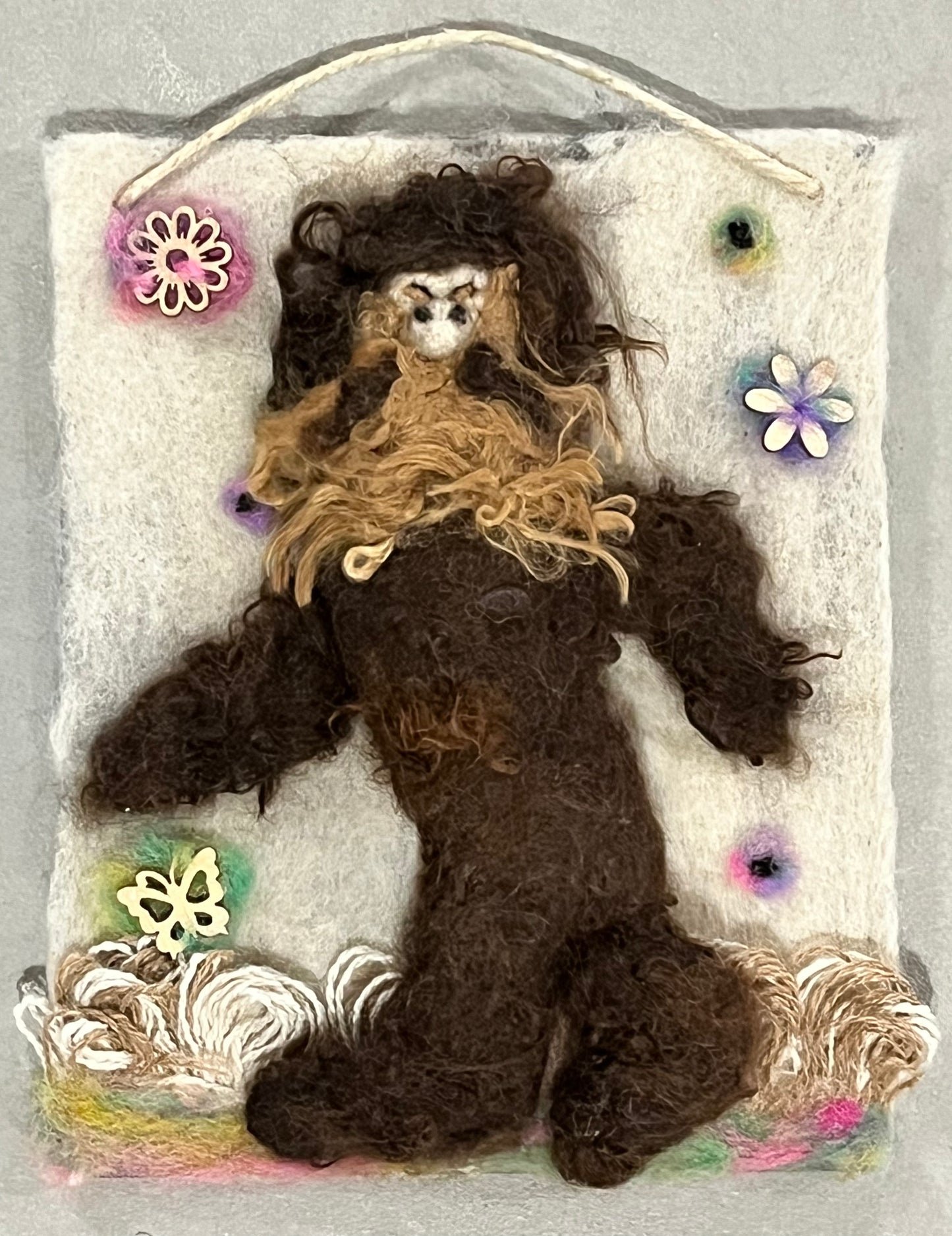 Hanging 8x10 Felted Portraits | Suri Alpaca Fiber