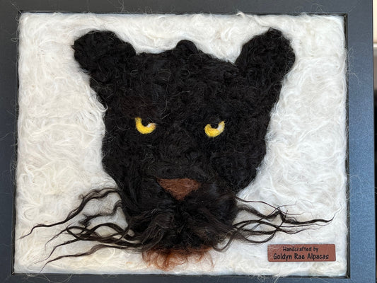 FP28 Felted Panther Portrait (8x10)