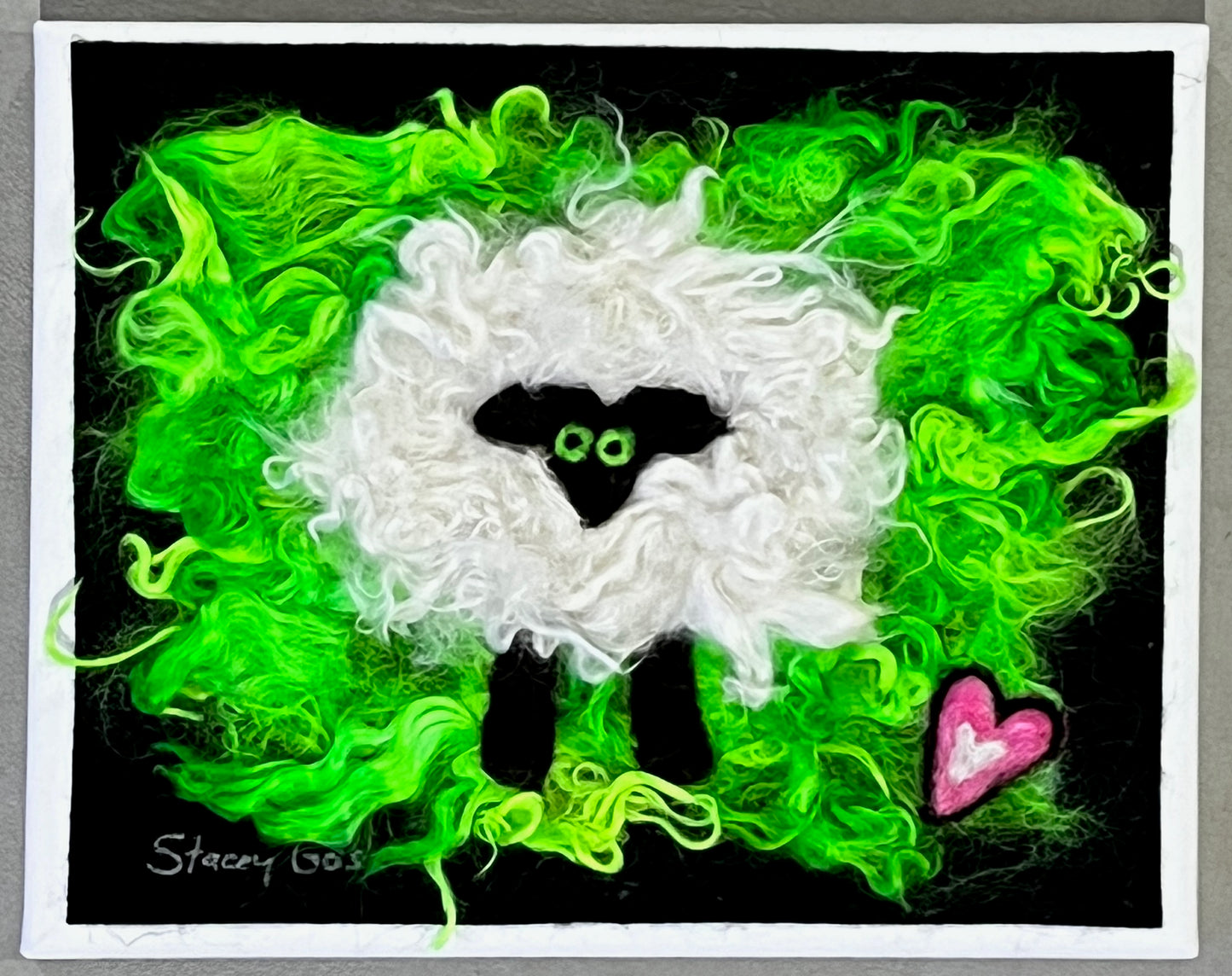 Felted Farm Portraits on 10x8 Canvas | Suri Alpaca Fiber