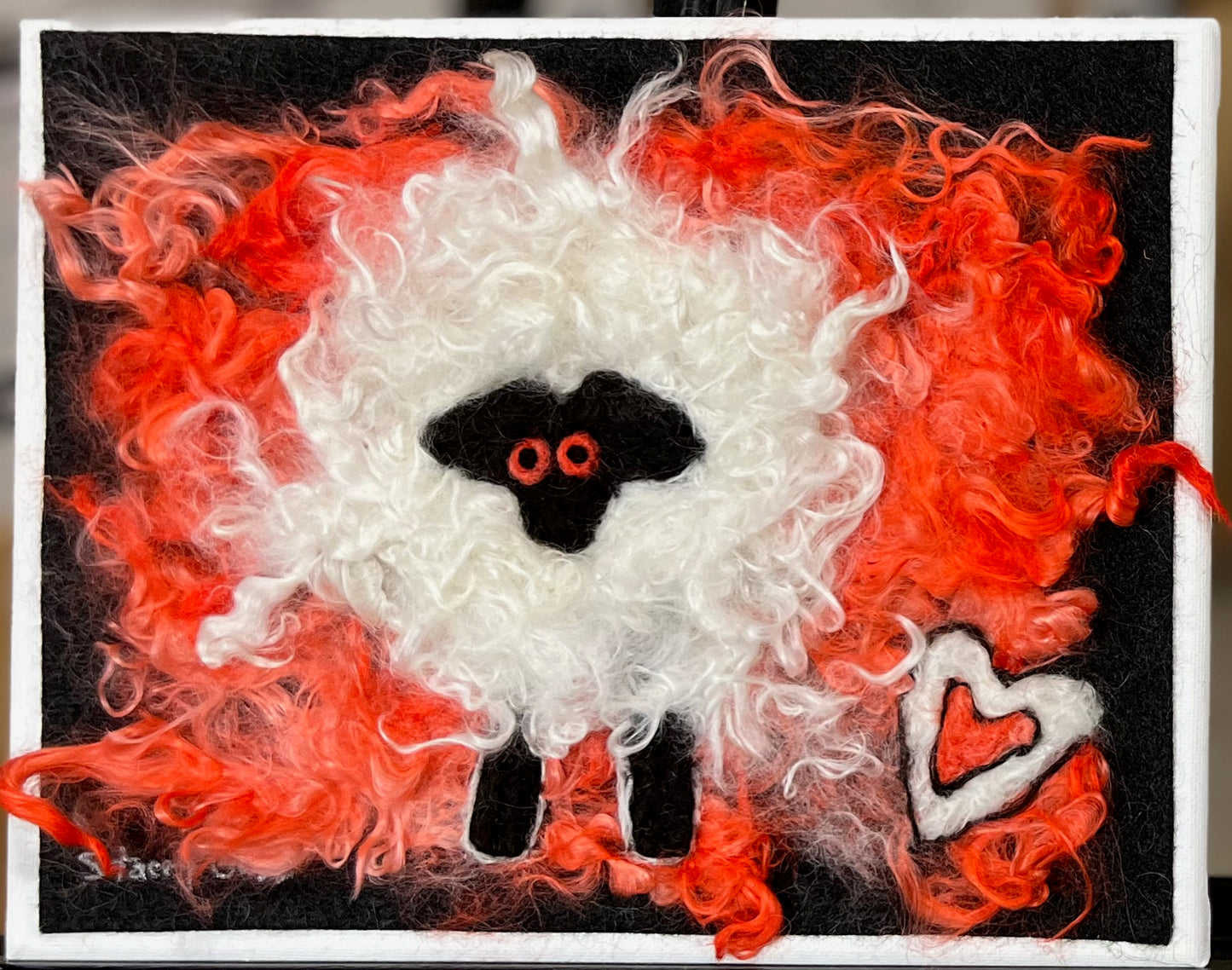 Felted Farm Portraits on 10x8 Canvas | Suri Alpaca Fiber