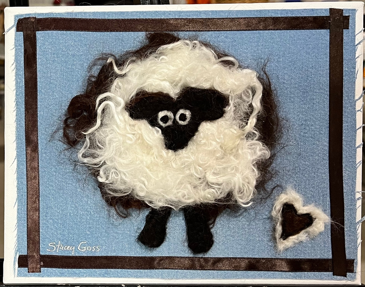 Felted Farm Portraits on 10x8 Canvas | Suri Alpaca Fiber