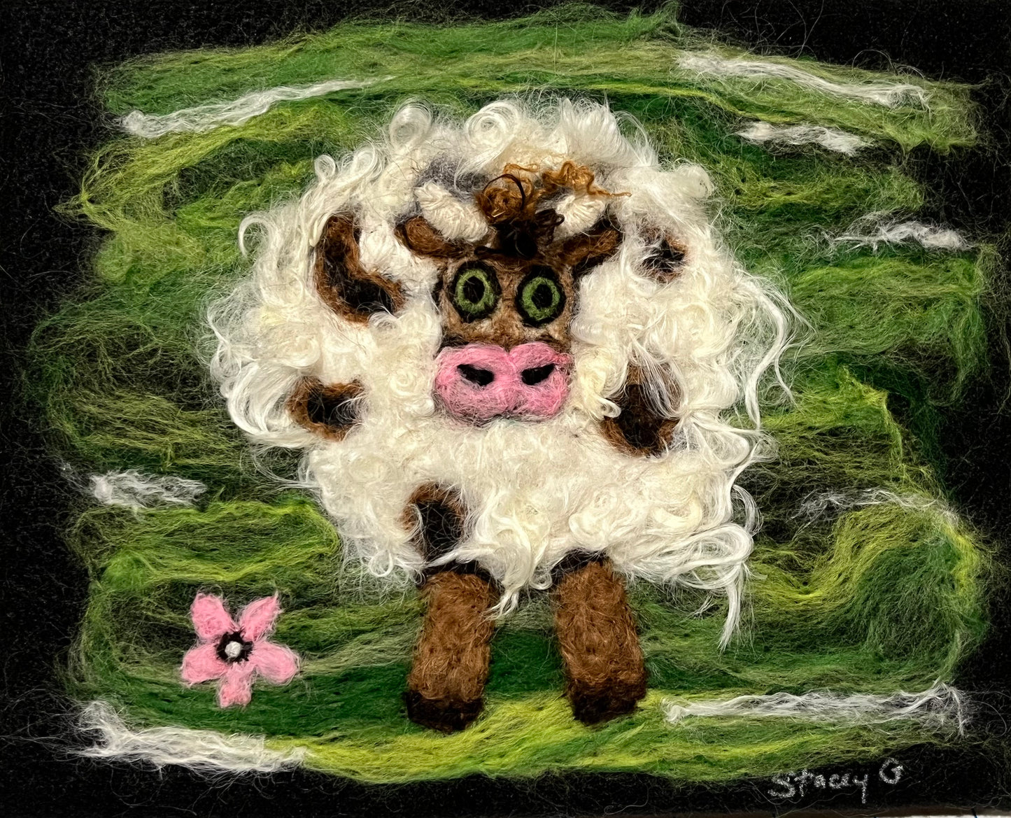 Felted Portraits on 10x8 Canvas | Suri Alpaca Fiber