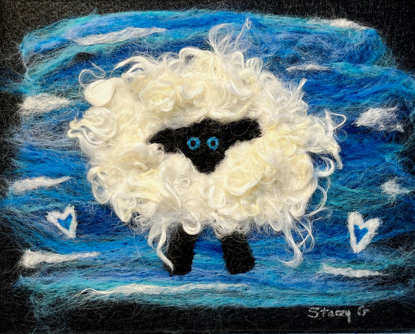 Felted Portraits on 10x8 Canvas | Suri Alpaca Fiber