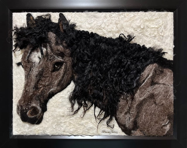 FP180 Felted Horse (Custom) | Suri Alpaca Fiber Art