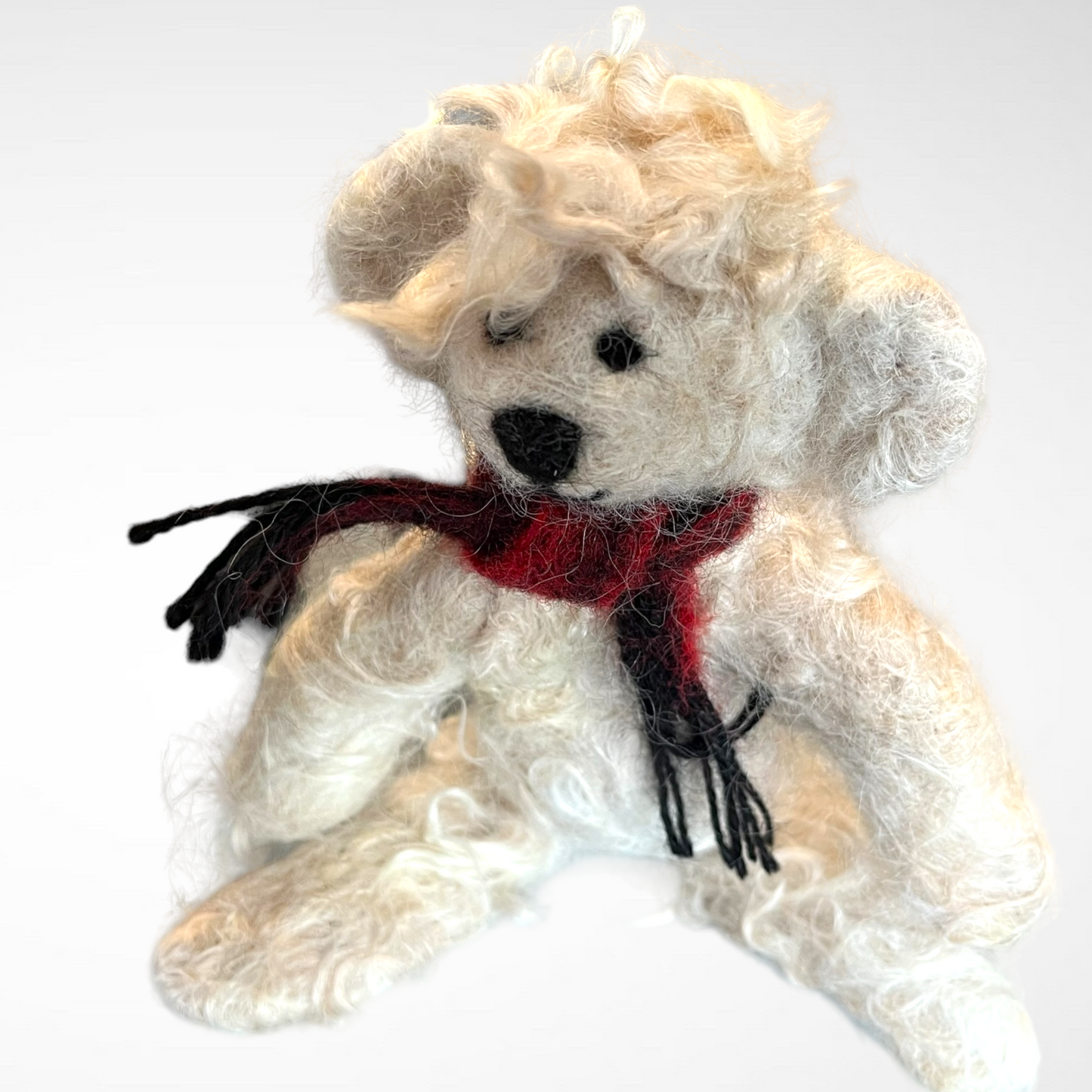 Needle Felted Teddy Bear Small | Suri Alpaca Fiber Keepsake