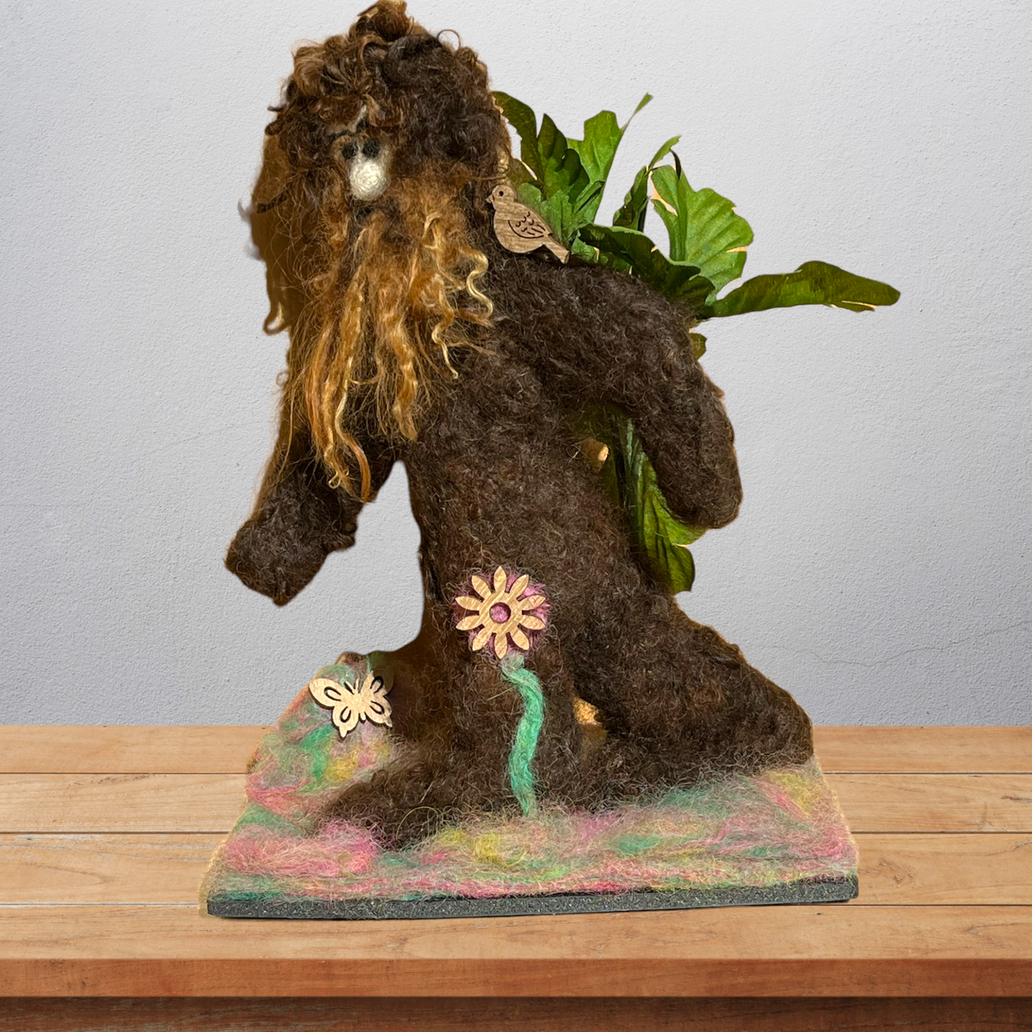 Needle Felted Sasquatch (Bigfoot) | Suri Alpaca Fiber Keepsake