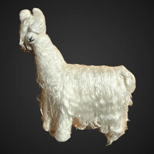 Needle Felted Alpaca Sculpture | Suri Alpaca Fiber Keepsake