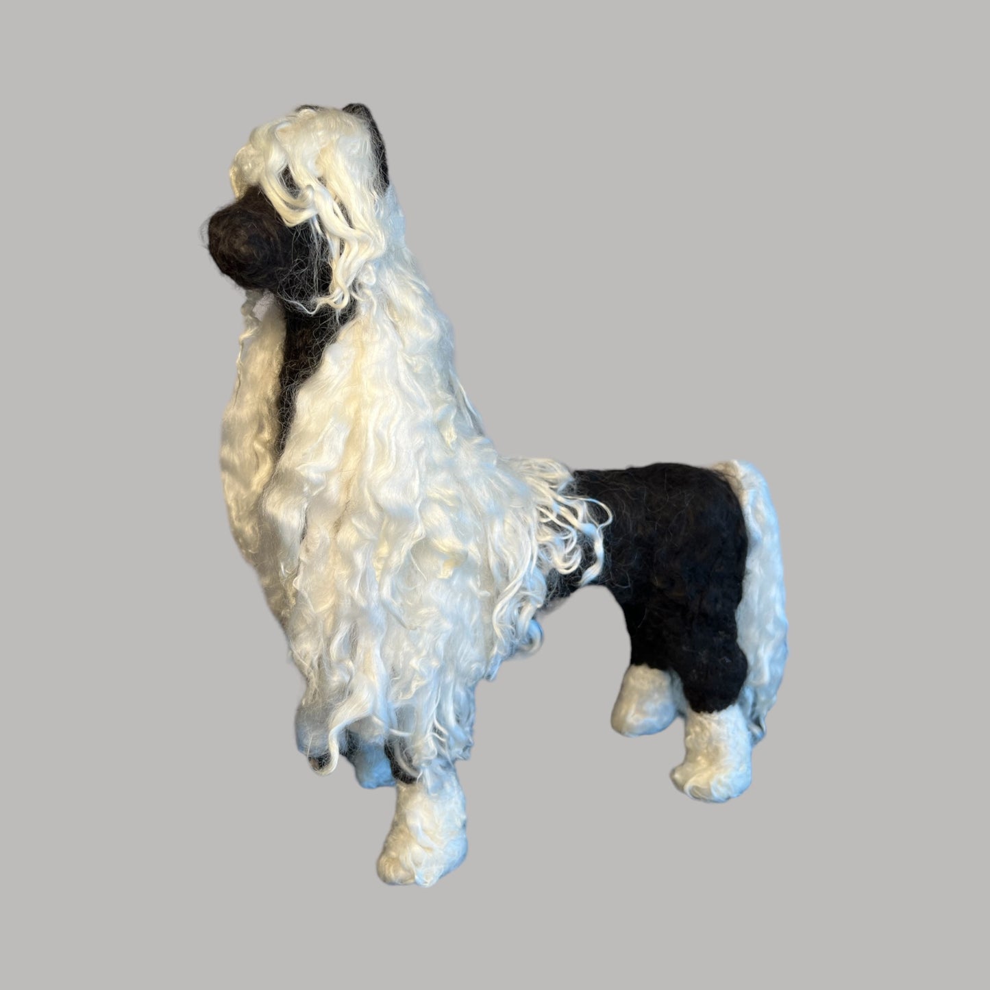 Needle Felted Horse Black | Suri Alpaca Fiber Keepsake