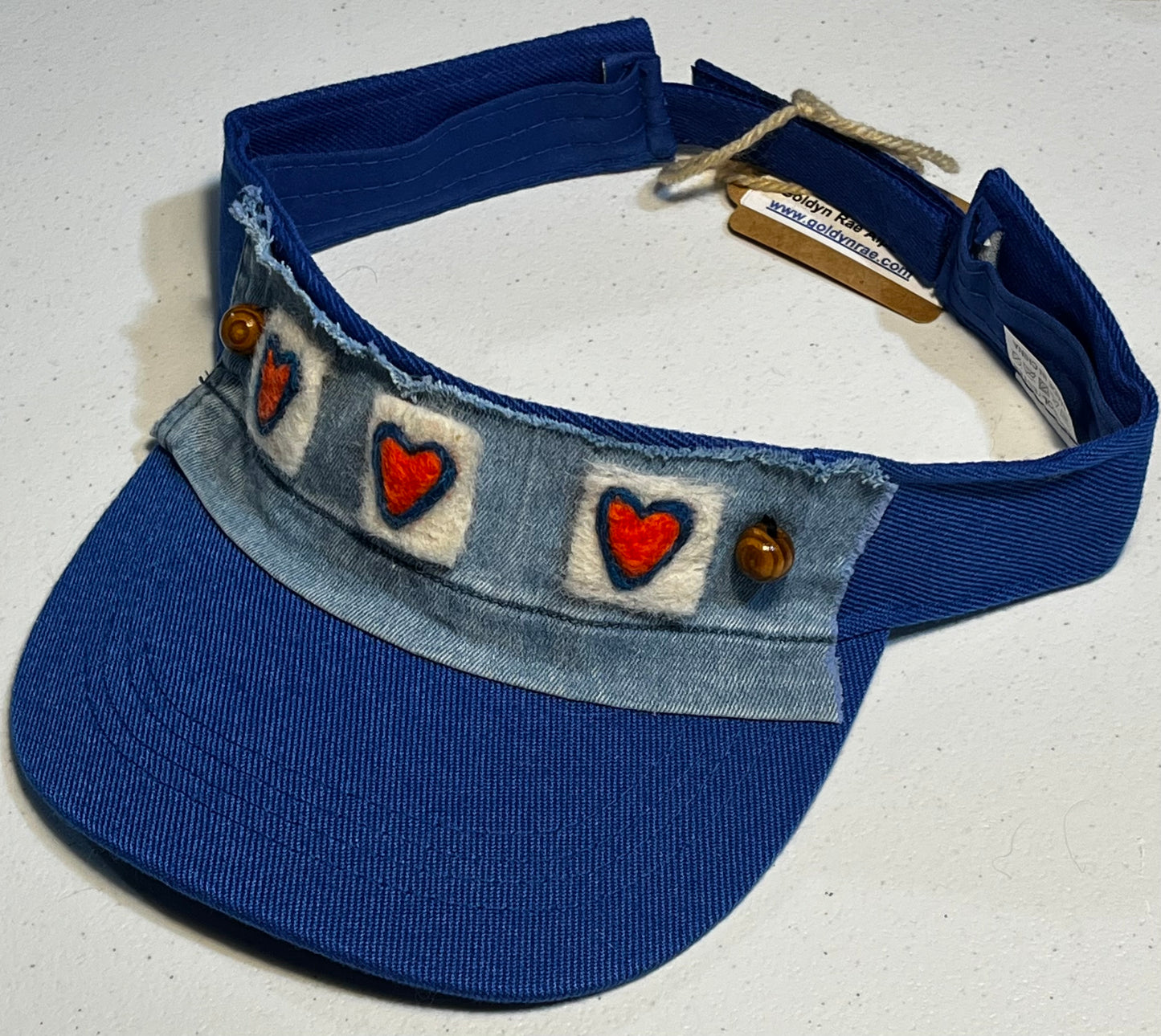 Felted Fiber Art Visor | Suri Alpaca Fiber