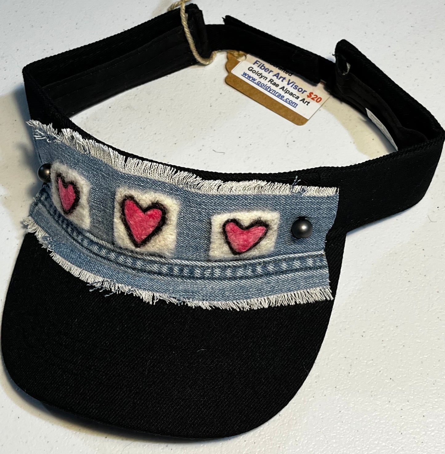 Felted Fiber Art Visor | Suri Alpaca Fiber