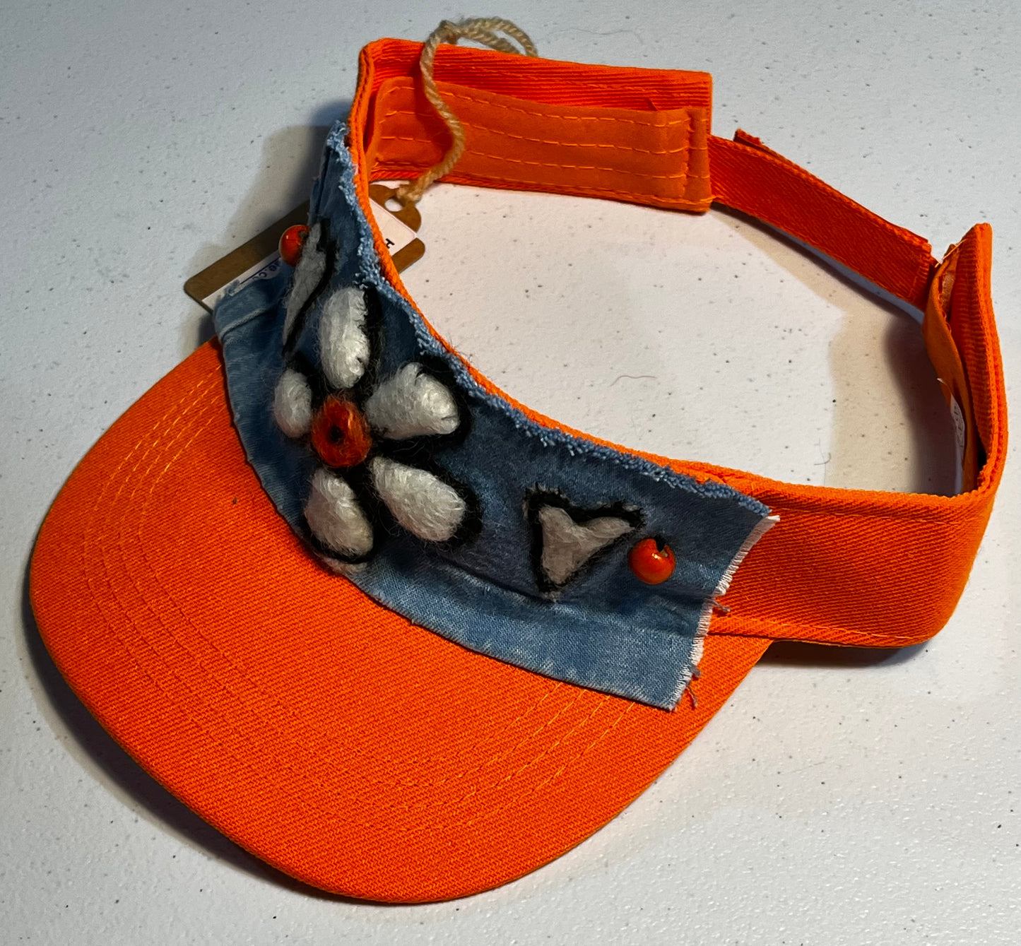 Felted Fiber Art Visor | Suri Alpaca Fiber