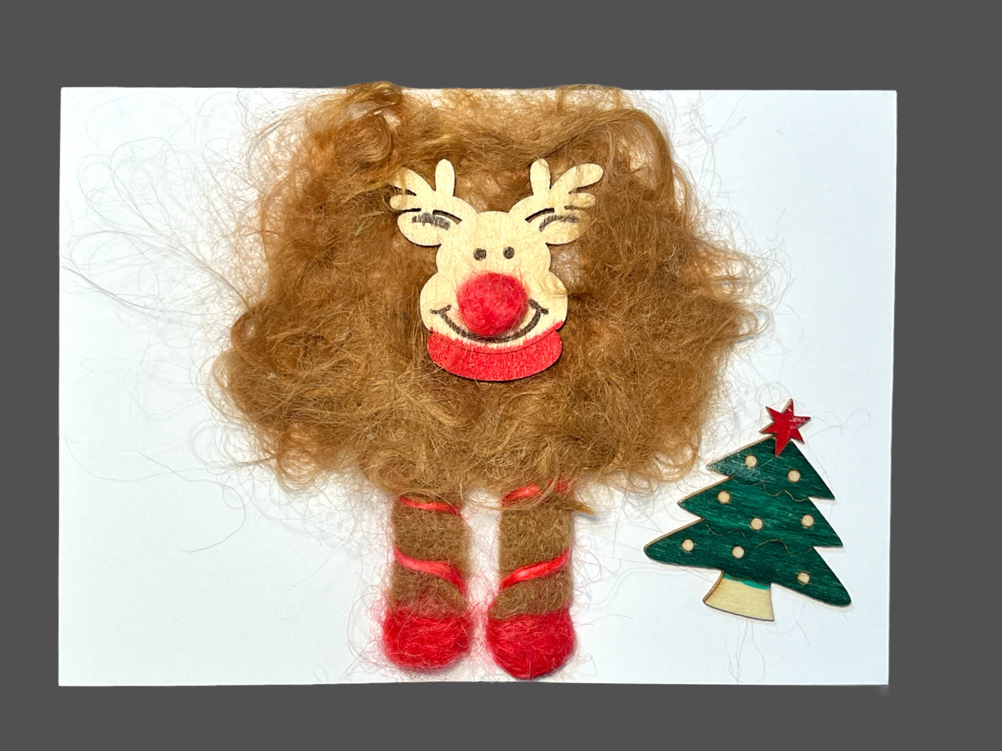 Felted Greeting Card HOLIDAY | Suri Alpaca Fiber